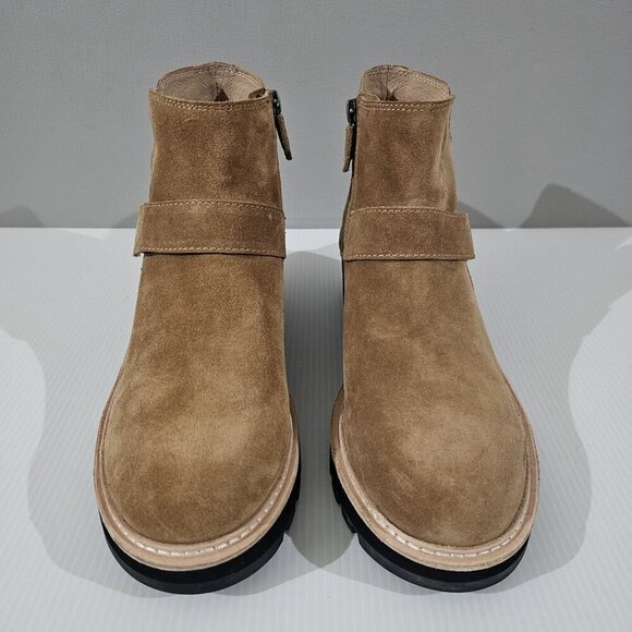 Eileen Fisher Cargo Ankle Boot Womens 9 Brown Suede Platform Wedge Comfort NEW - Picture 5 of 13